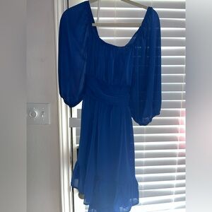 Elegant Blue Women's Dress